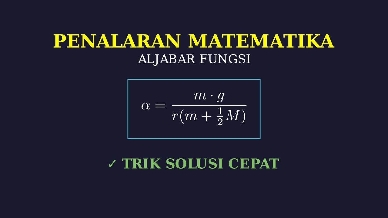 Menghitung Percepatan Sudut Katrol