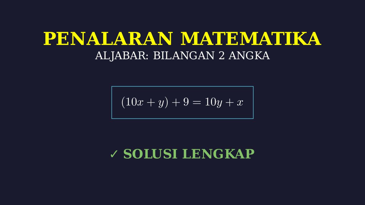 Teka-Teki Bilangan Dua Digit