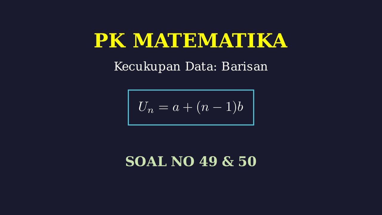 Analisis Kecukupan Data: Barisan Aritmetika