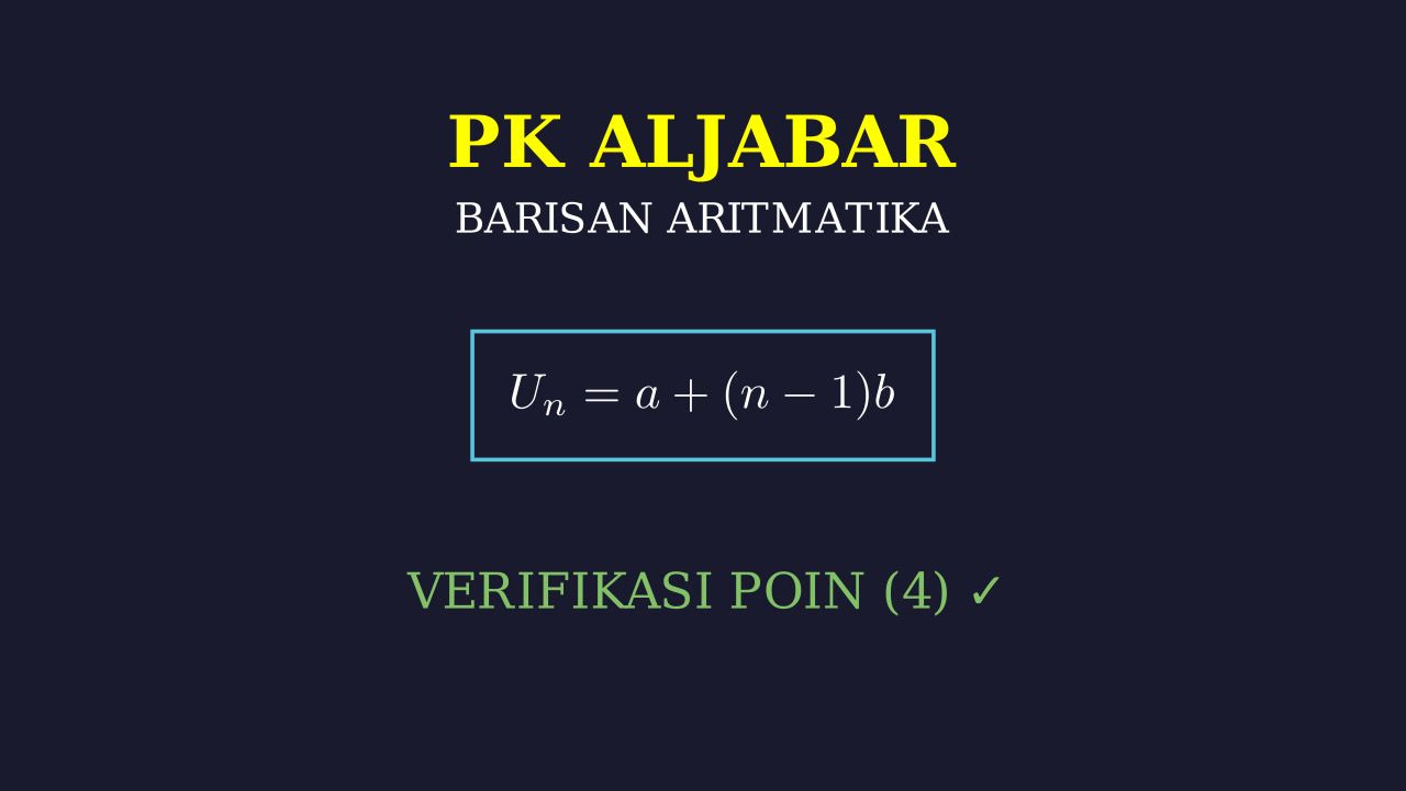 Barisan Aritmatika: Verifikasi Pernyataan