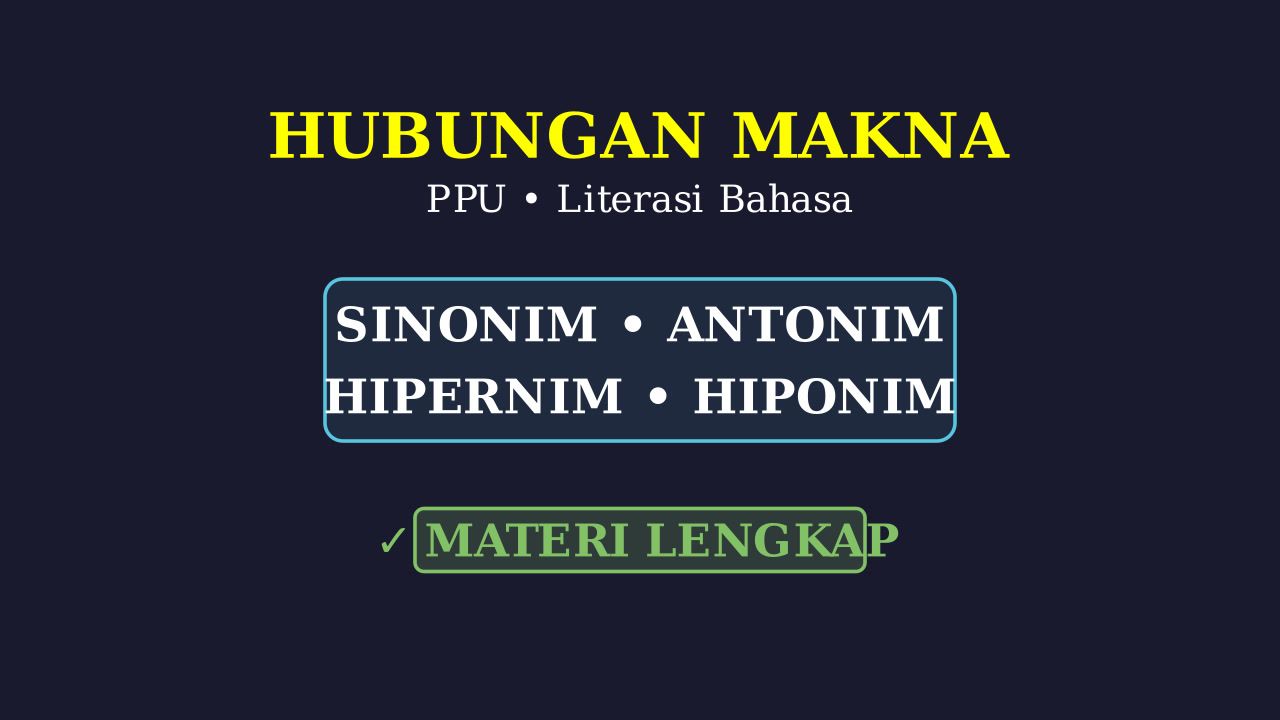 Hubungan Makna Kata