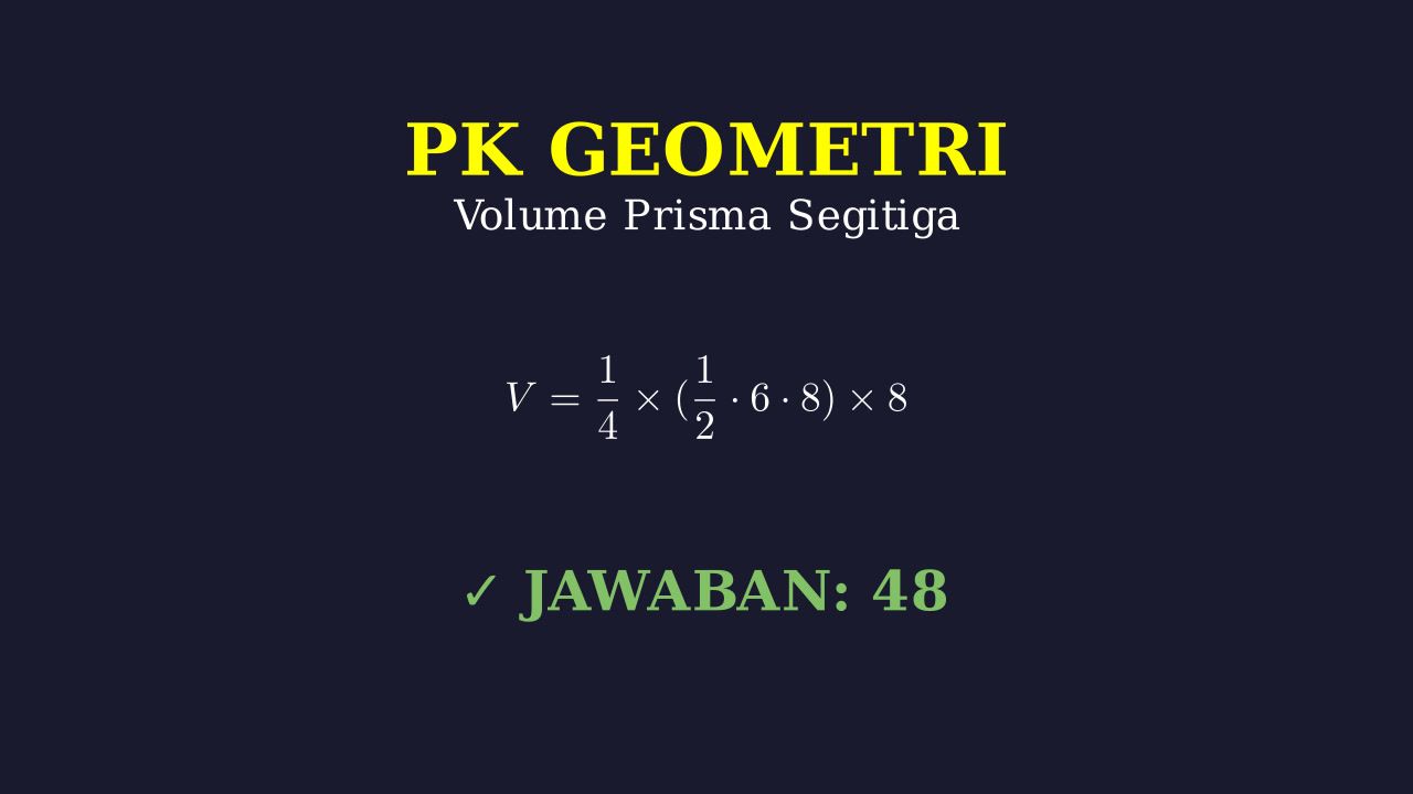 Menghitung Volume Prisma Segitiga