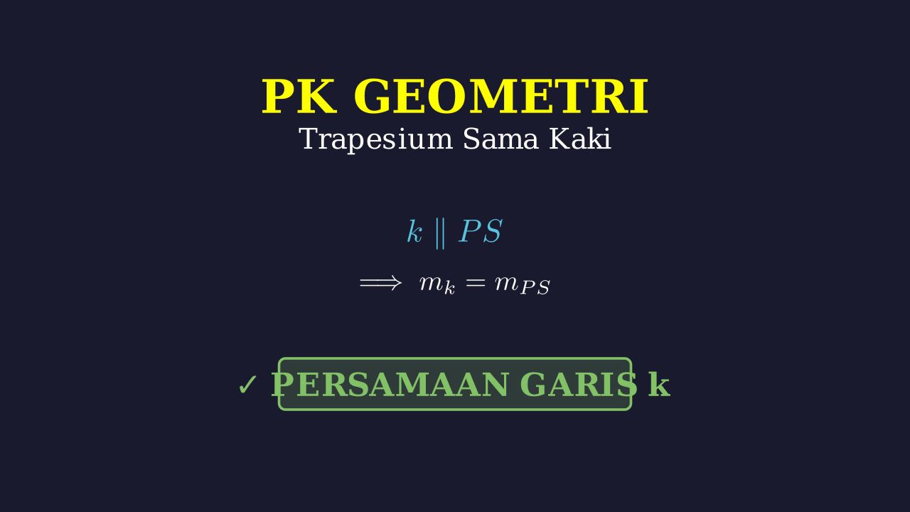 Persamaan Garis Sejajar pada Trapesium
