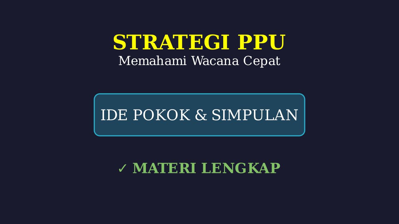 Materi PPU Terlengkap & Mudah Dipahami