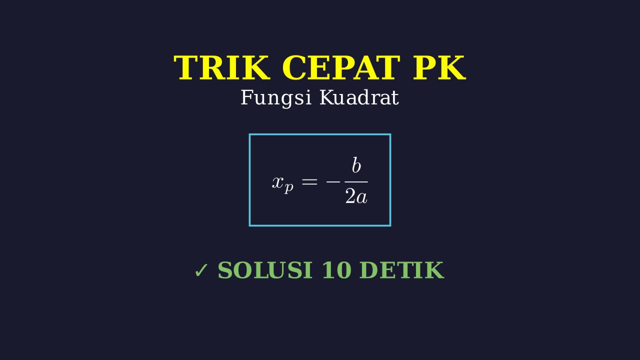 Trik Cepat Fungsi Kuadrat