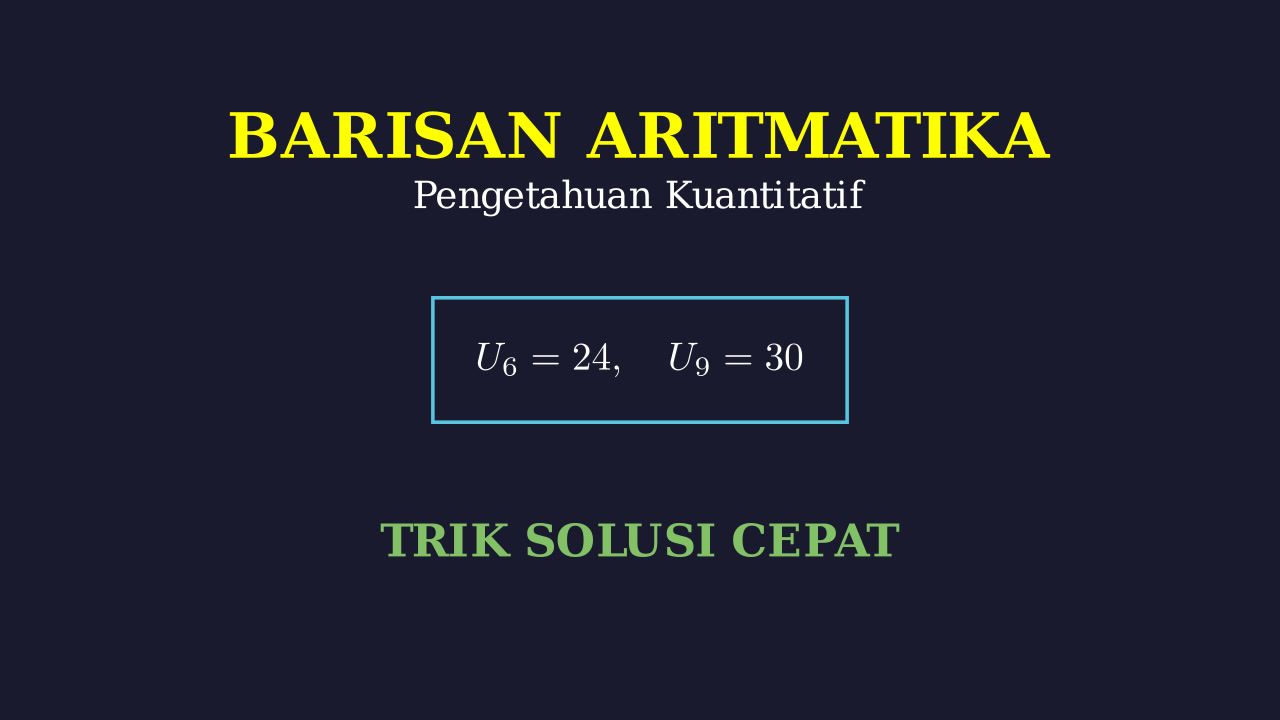 Barisan Aritmatika: Mencari Suku Ke-n