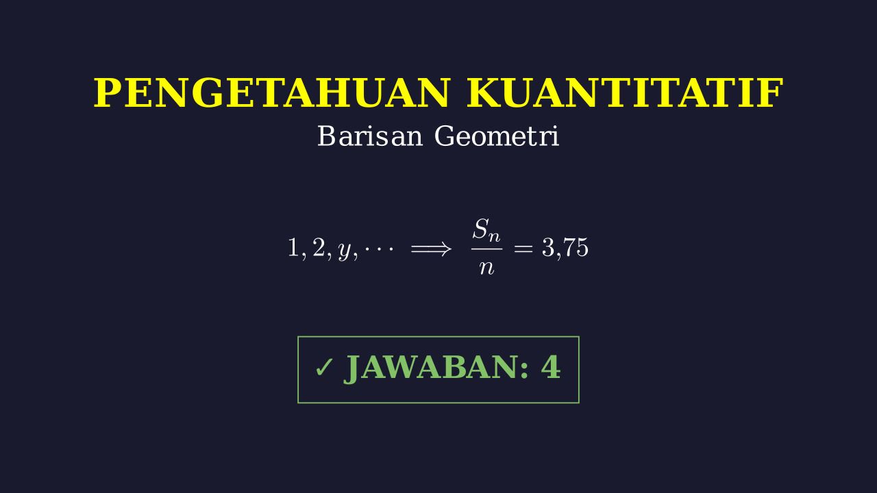 Menentukan Nilai n Barisan Geometri