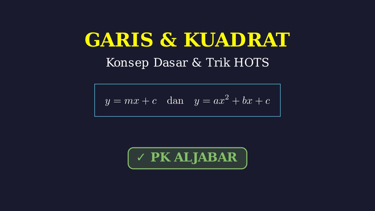 Persamaan Garis & Kuadrat: Konsep Dasar dan Trik HOTS
