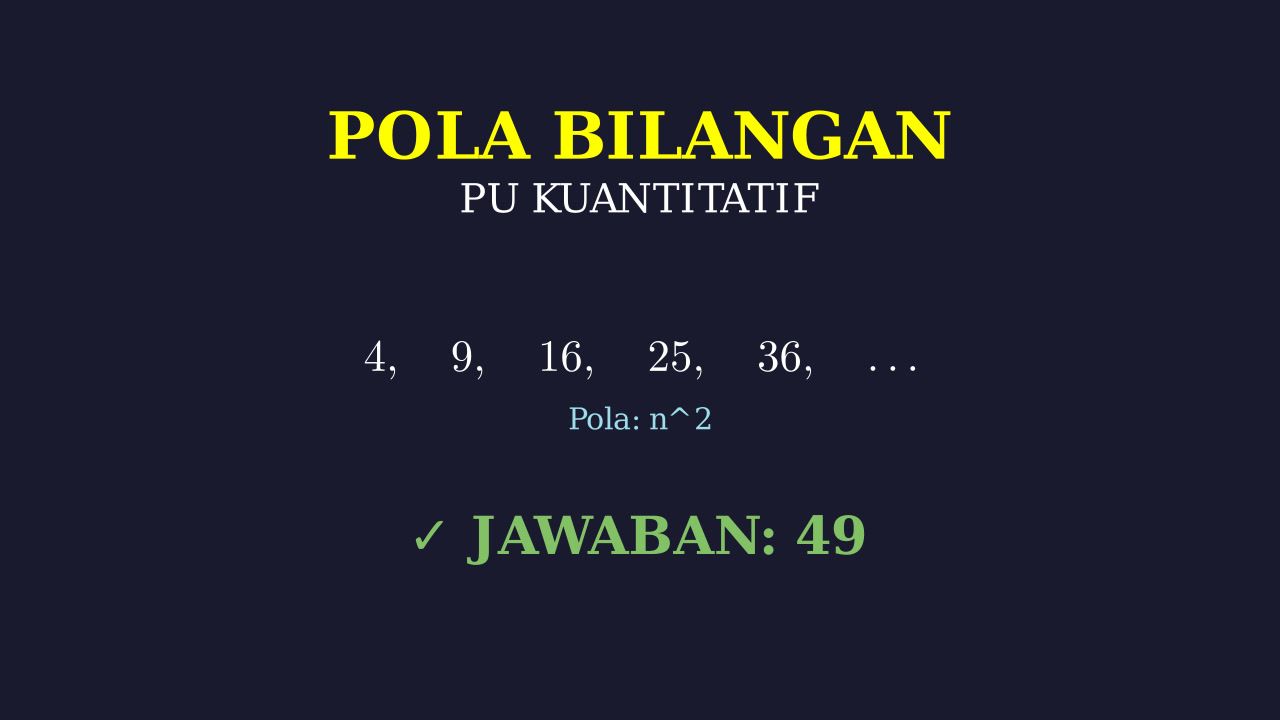 Mencari dan Melanjutkan Pola Bilangan