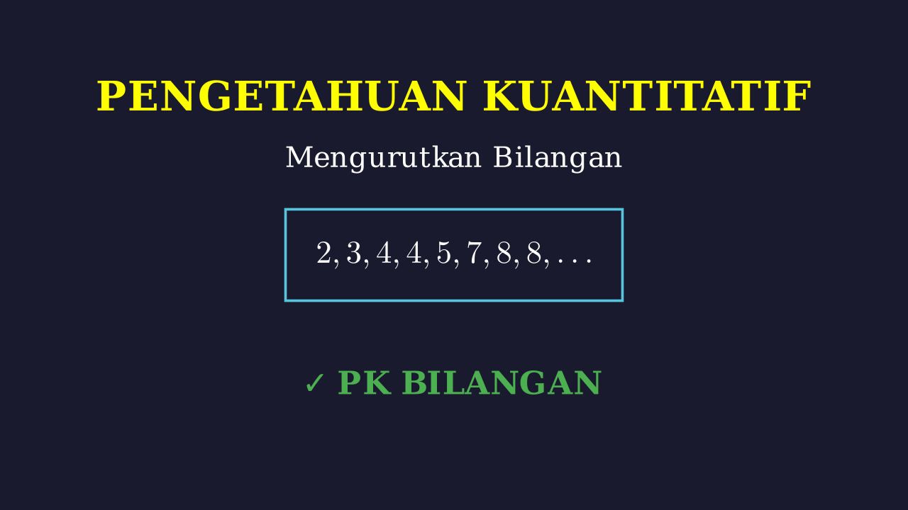Statistika: Mengurutkan Bilangan