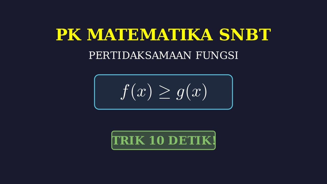 Trik Cepat: Pertidaksamaan Fungsi SNBT
