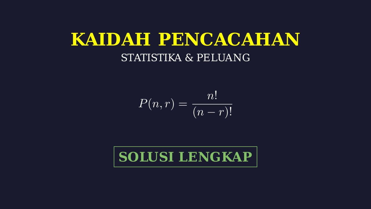 Kaidah Pencacahan: Menghitung Banyak Cara