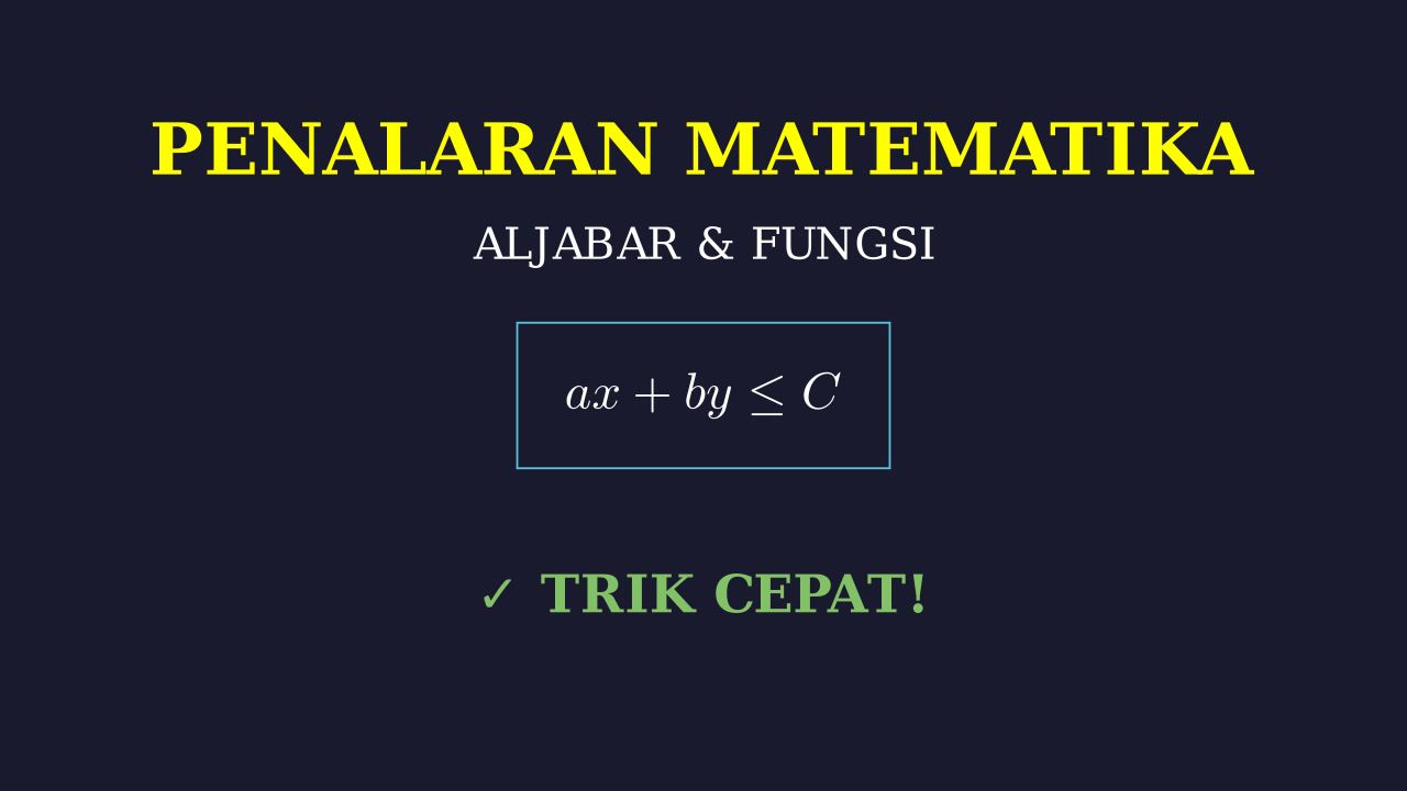 Soal Cerita: Persamaan Linear