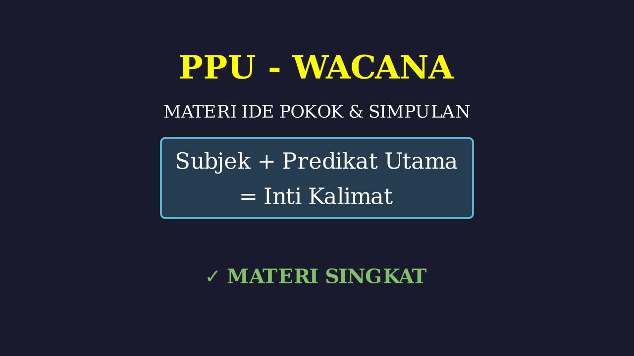 Ringkasan Materi PPUBM
