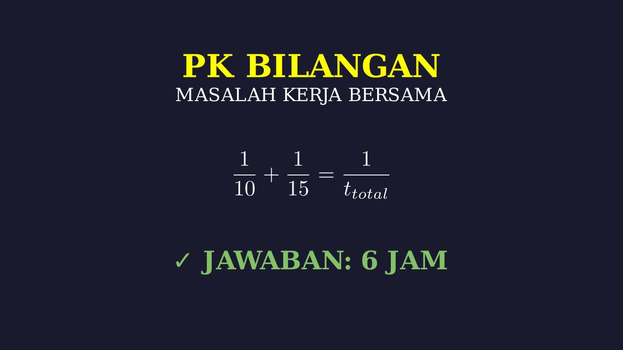 Menghitung Waktu Pengisian Kolam Bersama