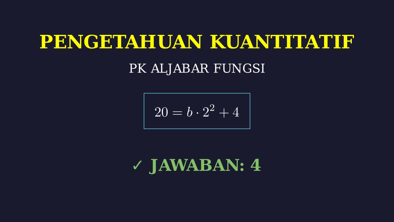 Menentukan Nilai b pada Fungsi Eksponen