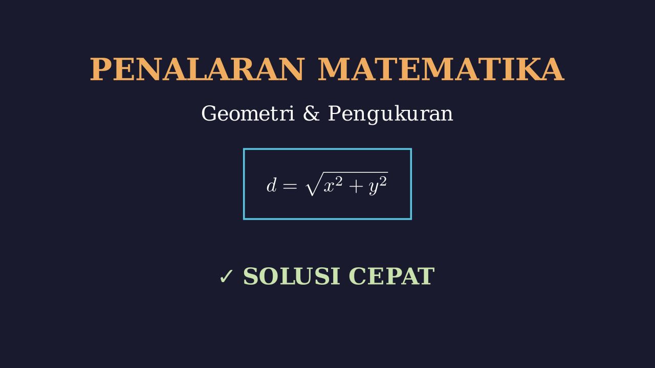 Soal Geometri: Jarak Antara Dinding dan Tiang