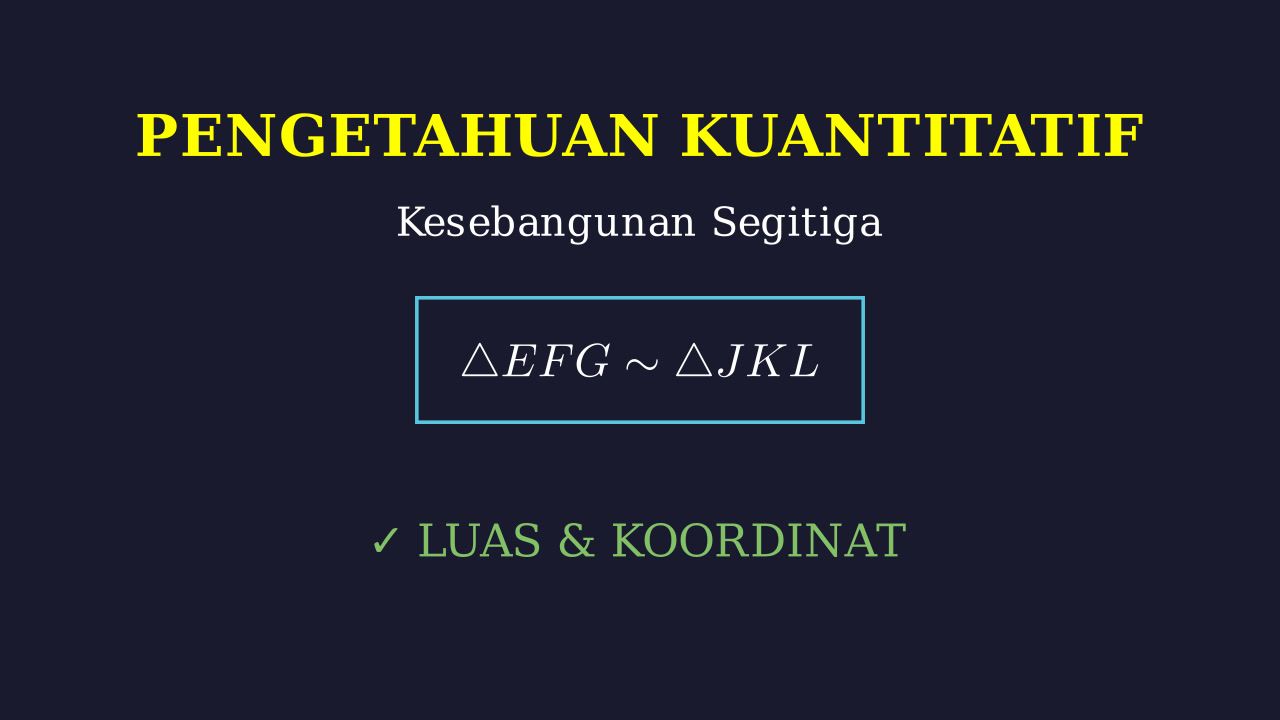 Segitiga Sebangun: Luas dan Koordinat