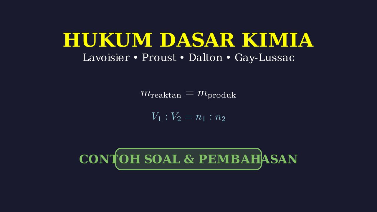 4 Hukum Dasar Kimia: Materi & Contoh Soal