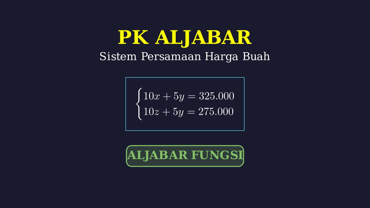 Sistem Persamaan Linear: Harga Buah