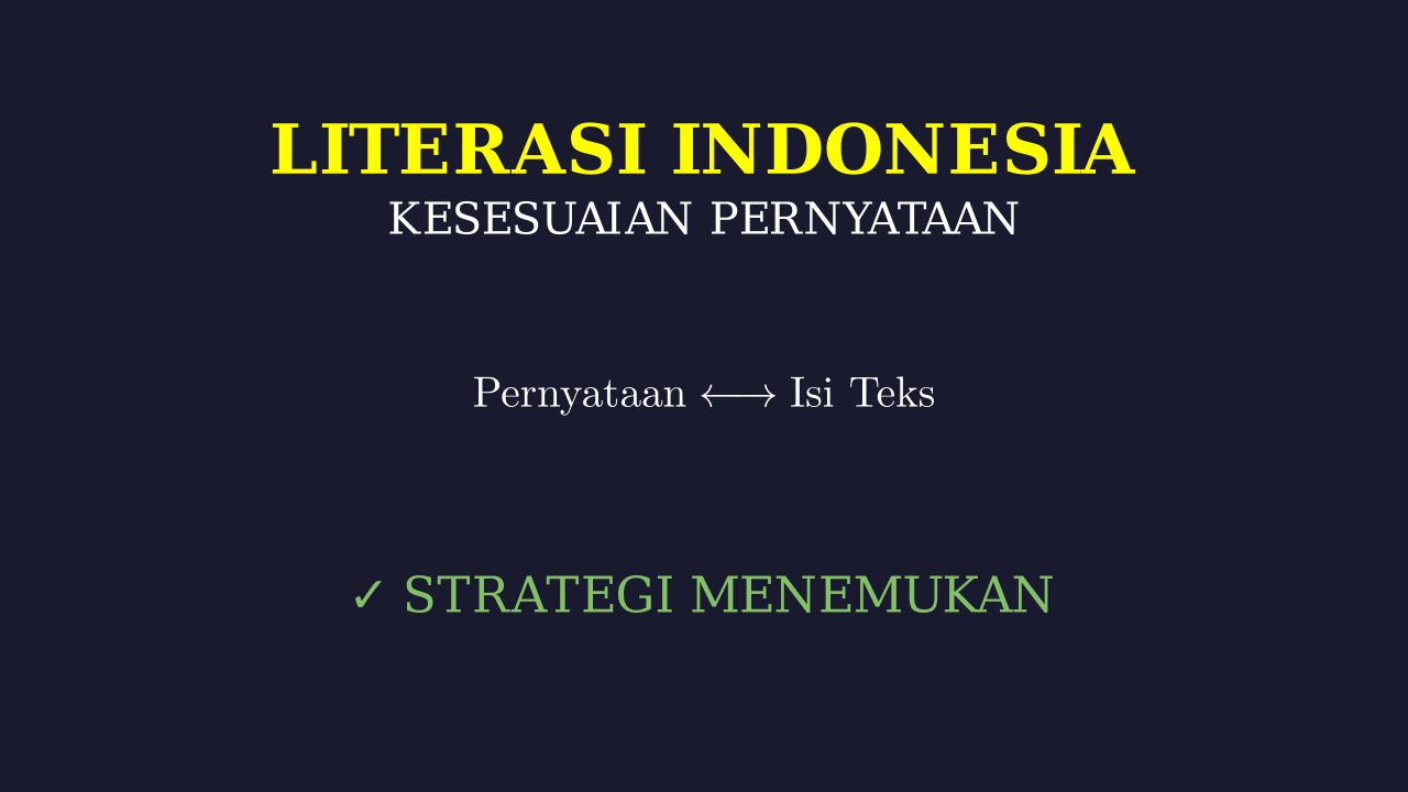 Kesesuaian Pernyataan