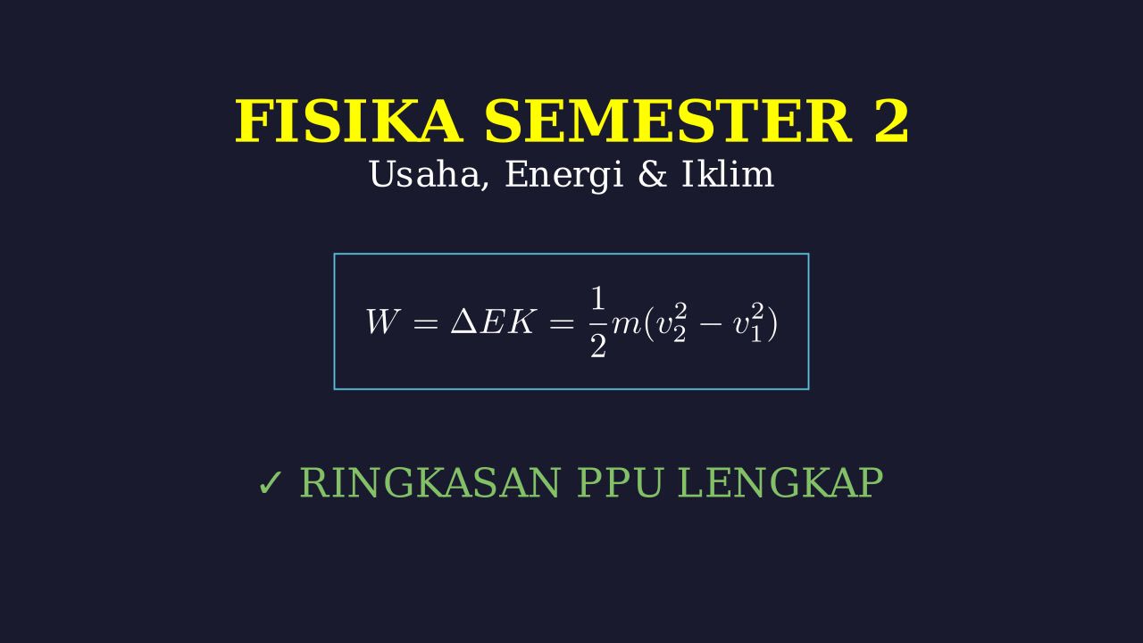 Rangkuman Lengkap Materi Fisika Semester 2