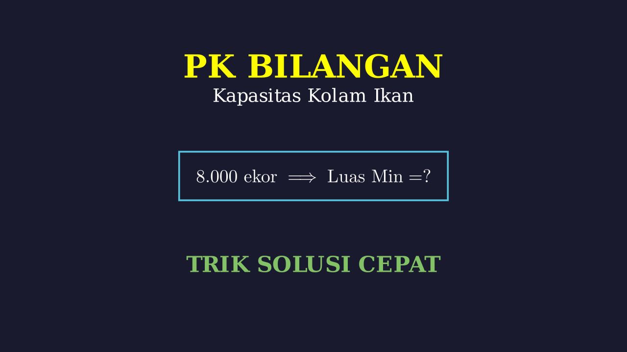 Menghitung Luas Minimal Kolam Ikan Mas