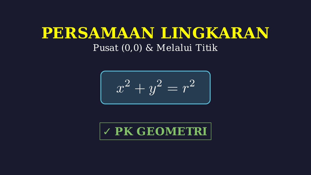 Persamaan Lingkaran Pusat (0,0)