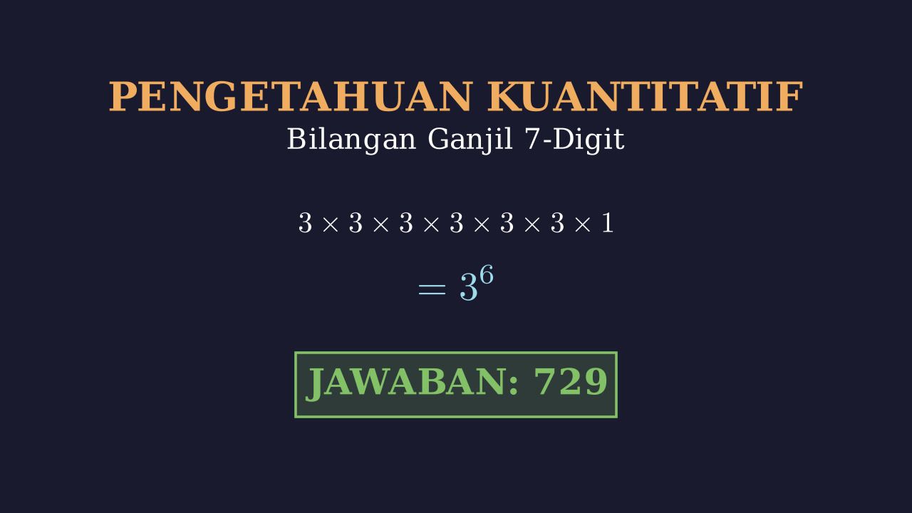 Kombinatorika: Bilangan Ganjil Tujuh Angka