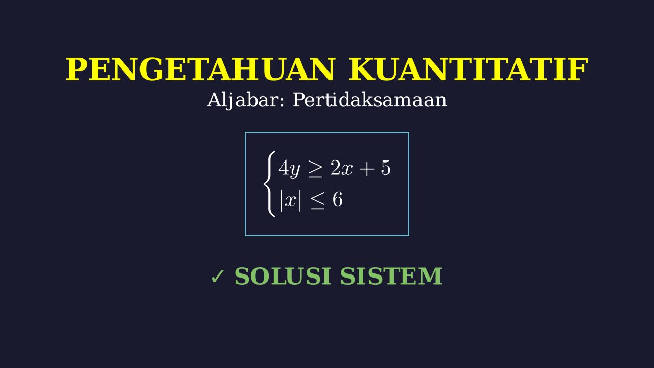 Sistem Pertidaksamaan: Menentukan Nilai y