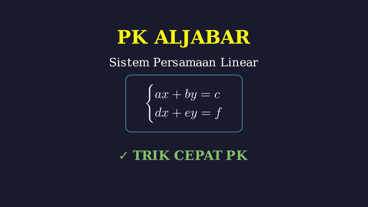 Sistem Persamaan Linear: Pengetahuan Kuantitatif