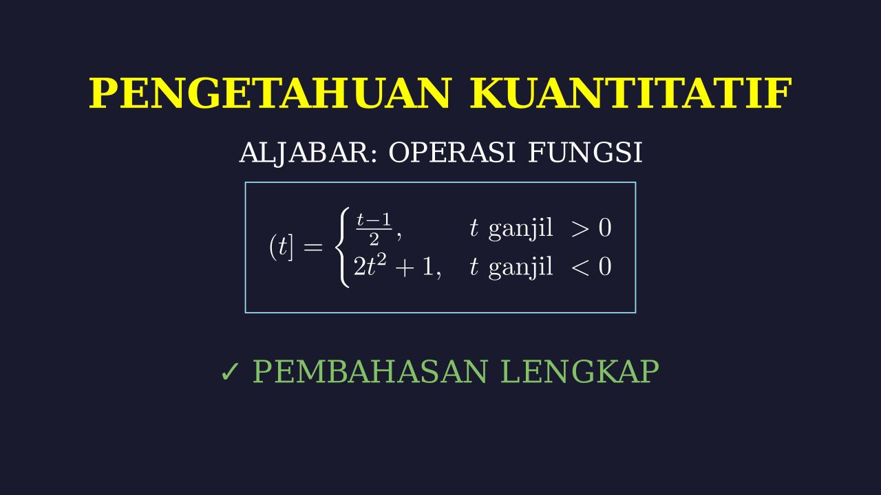 Operasi Fungsi Bilangan Bulat