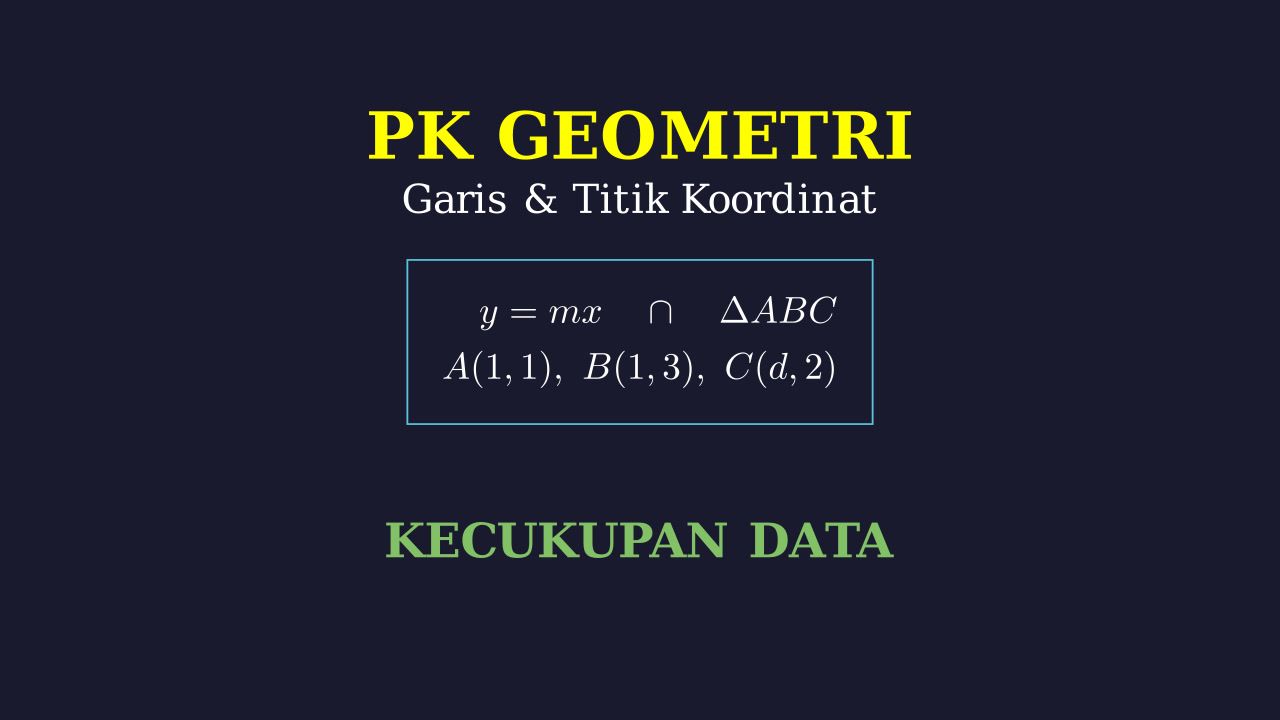 Garis Memotong Segitiga: Geometri Koordinat