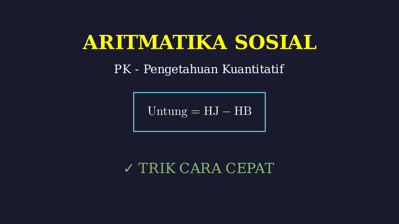 Aritmatika Sosial: Untung dan Rugi