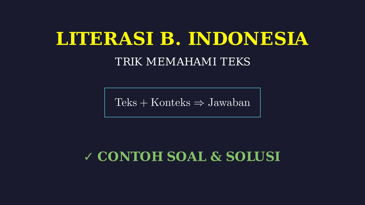 LBI: Konsep dan Contoh Soal