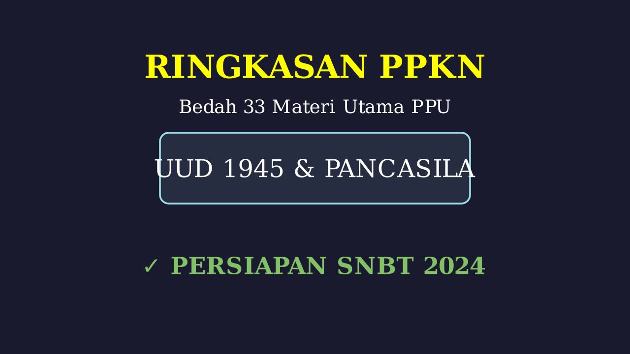 Rangkuman Lengkap: 33 Materi PPKN