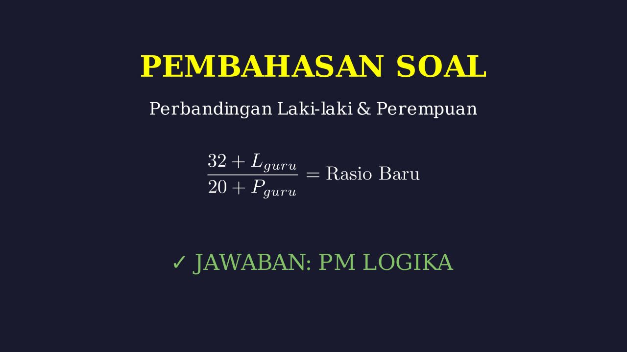 Soal Cerita: Perbandingan Siswa dan Guru