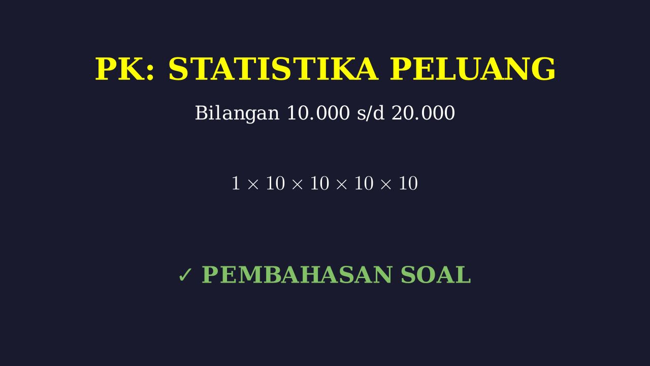 Banyak Bilangan Antara 10.000 - 20.000