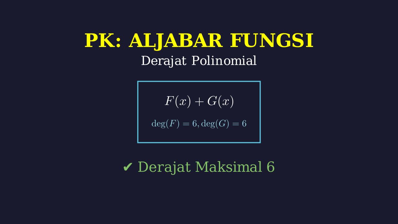 Penjumlahan Polinomial Berderajat Sama