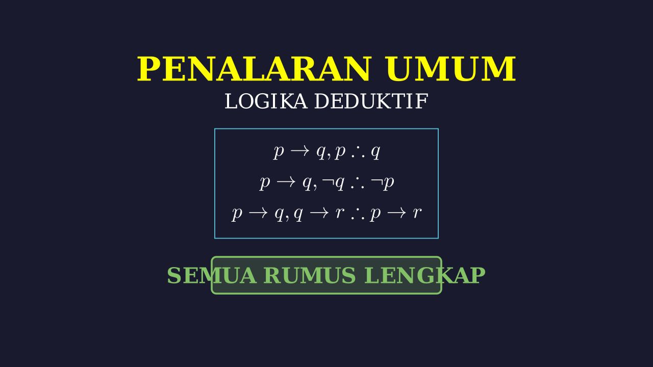 Rumus Penarikan Kesimpulan