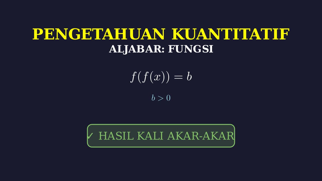 Fungsi Komposisi: Hasil Kali Nilai X