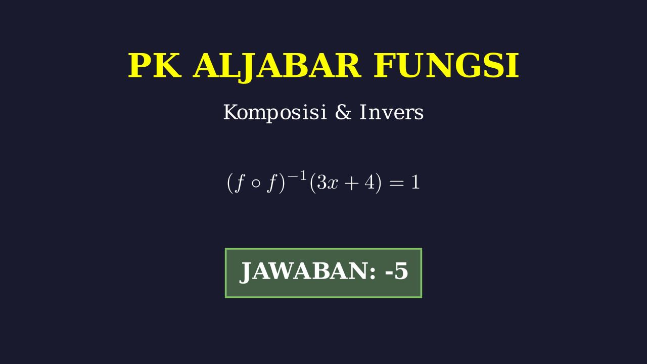 Fungsi Komposisi dan Invers: Mencari Nilai x