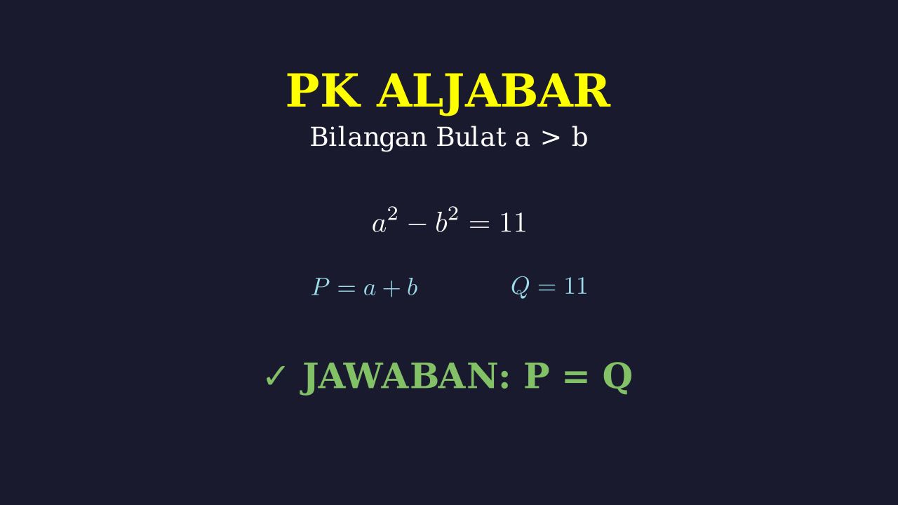 Aljabar: Perbandingan Kuantitas P dan Q