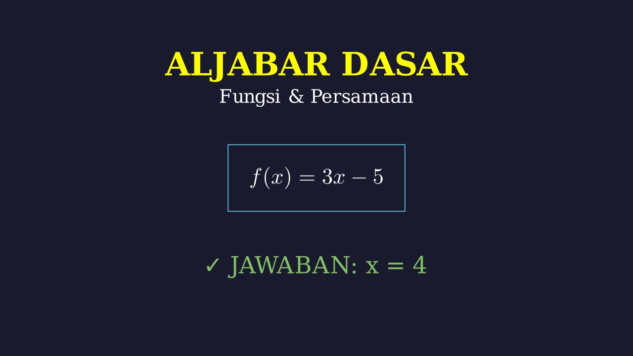 Aljabar Dasar