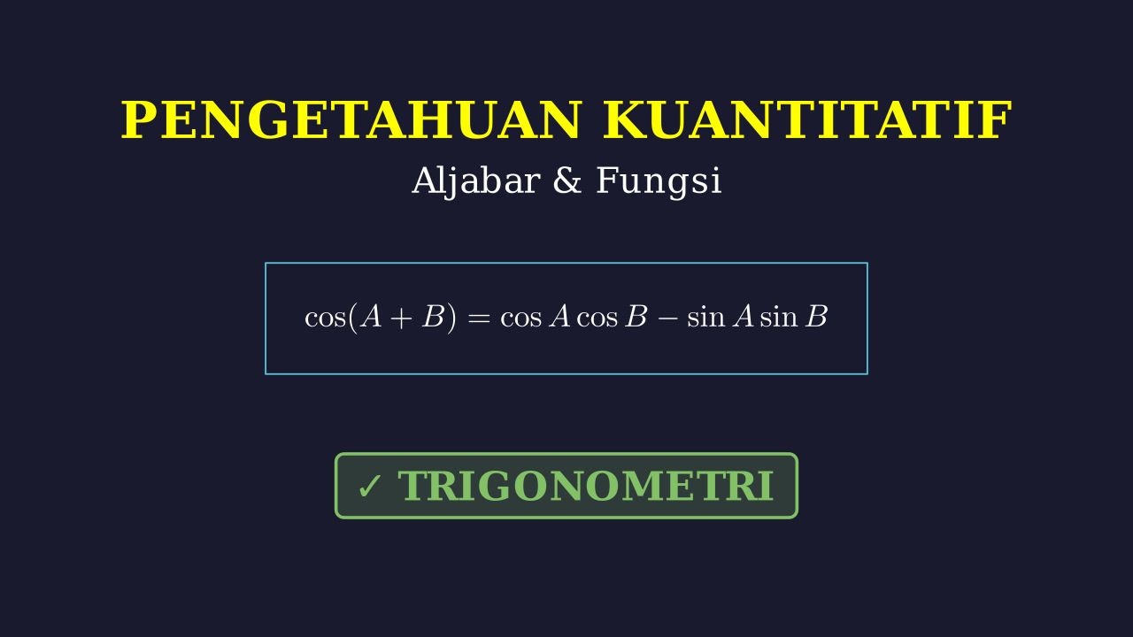 Trigonometri: Cosinus Jumlah Dua Sudut