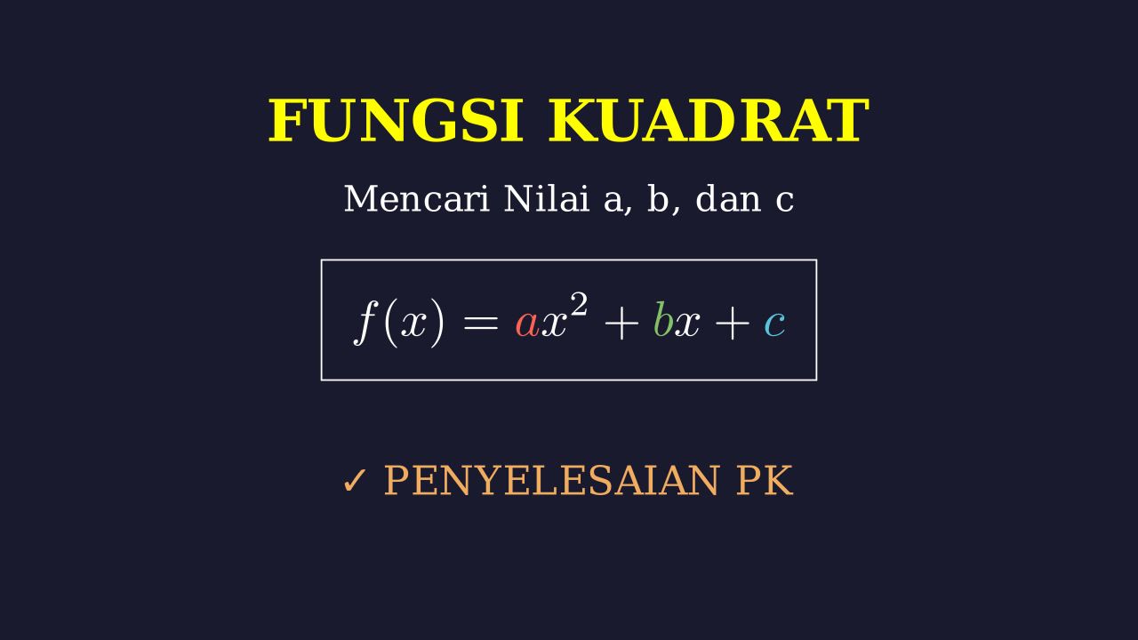 Menentukan Nilai a, b, dan c Fungsi Kuadrat