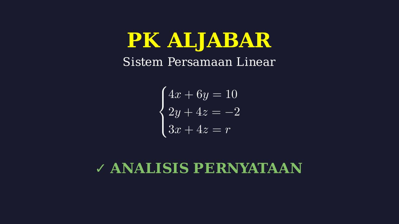 Sistem Persamaan Linear Tiga Variabel (SPLTV)