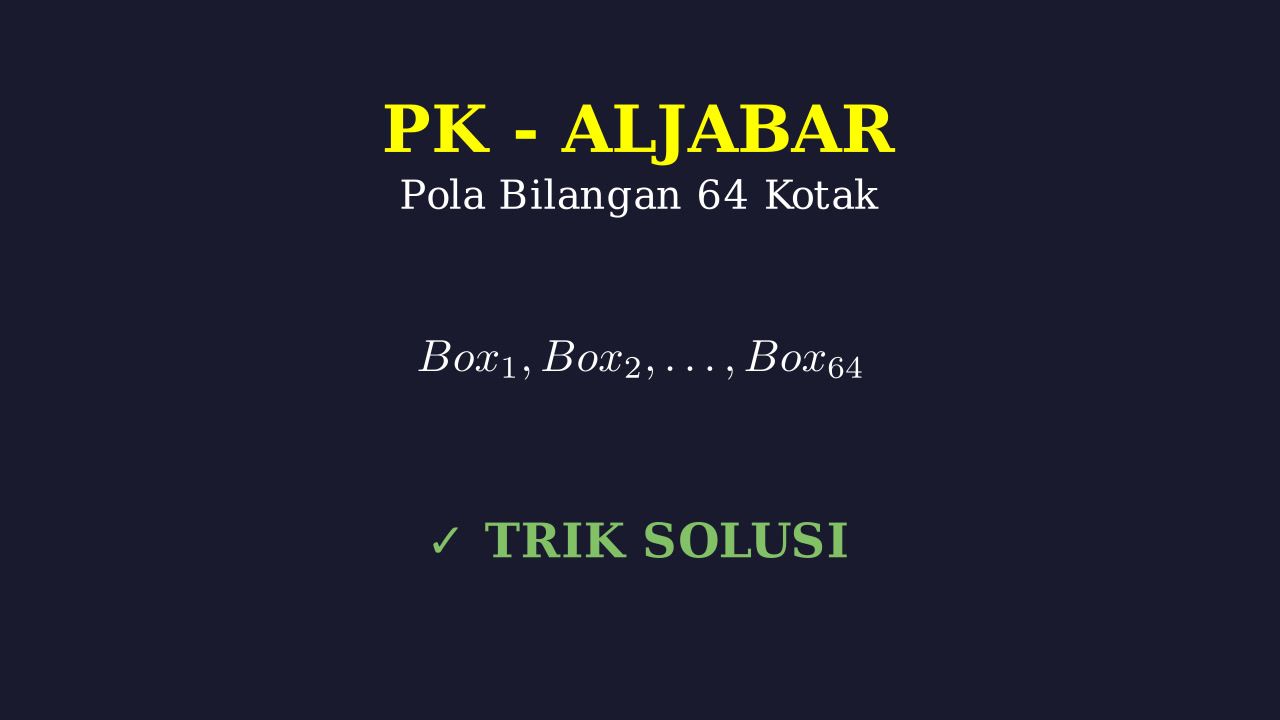 Pola Distribusi Kelereng: 64 Kotak