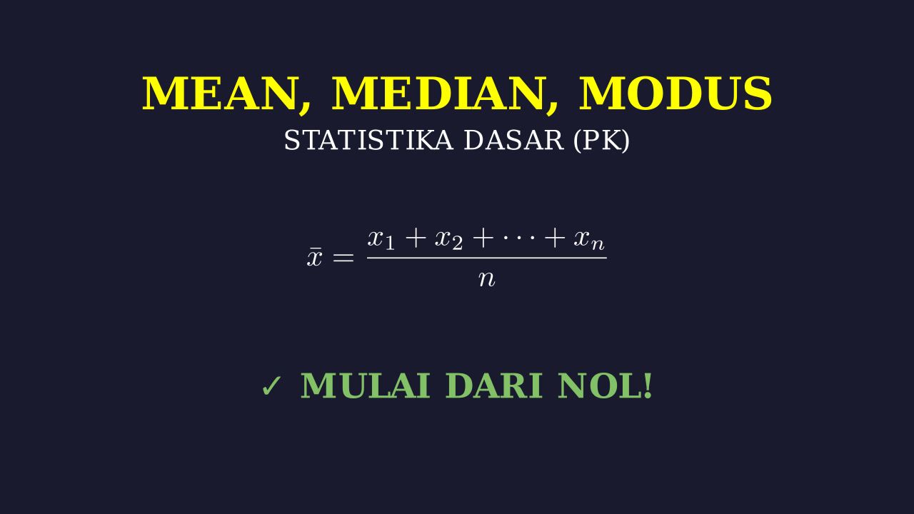 Mean, Median, Modus: Belajar dari Nol