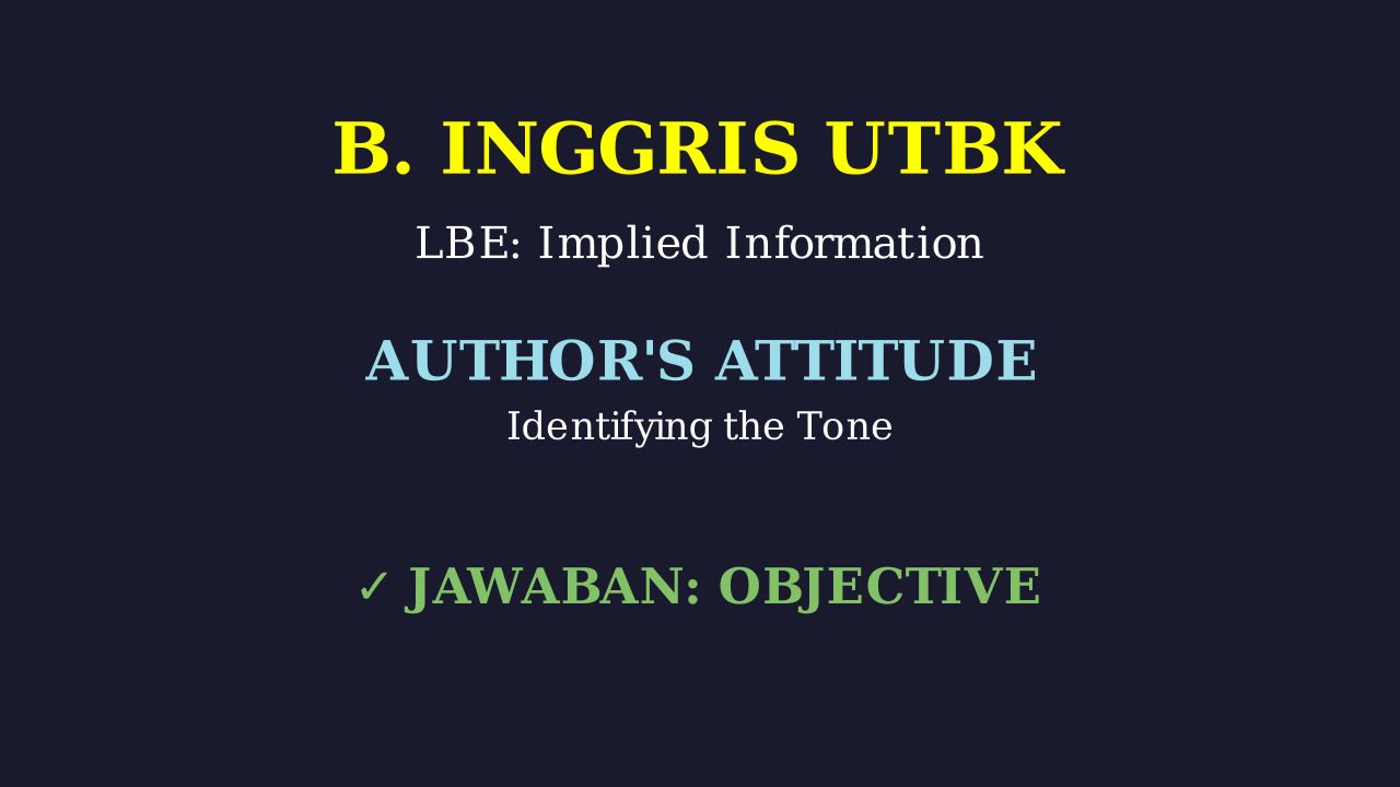 Author's Attitude and Tone